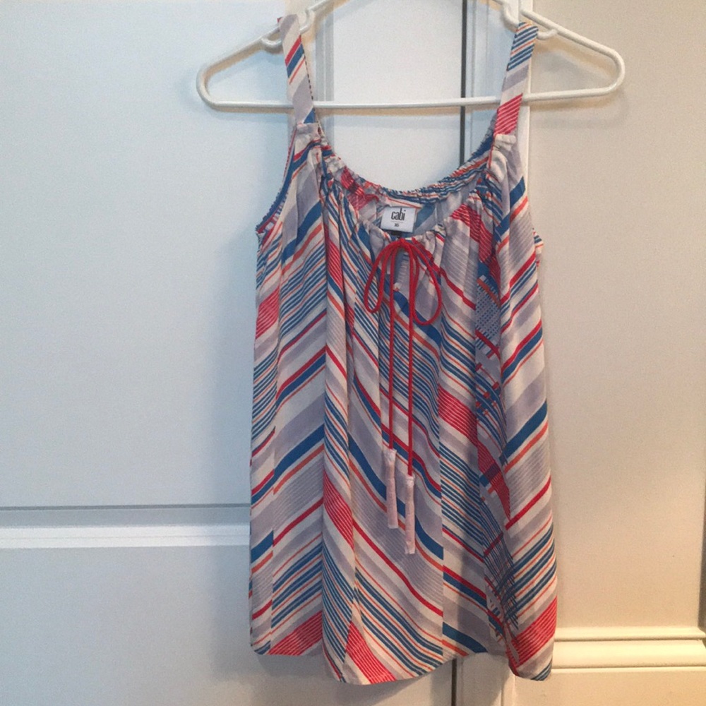 NWOT Cabi NEW Red, White & Blue tank Size XS